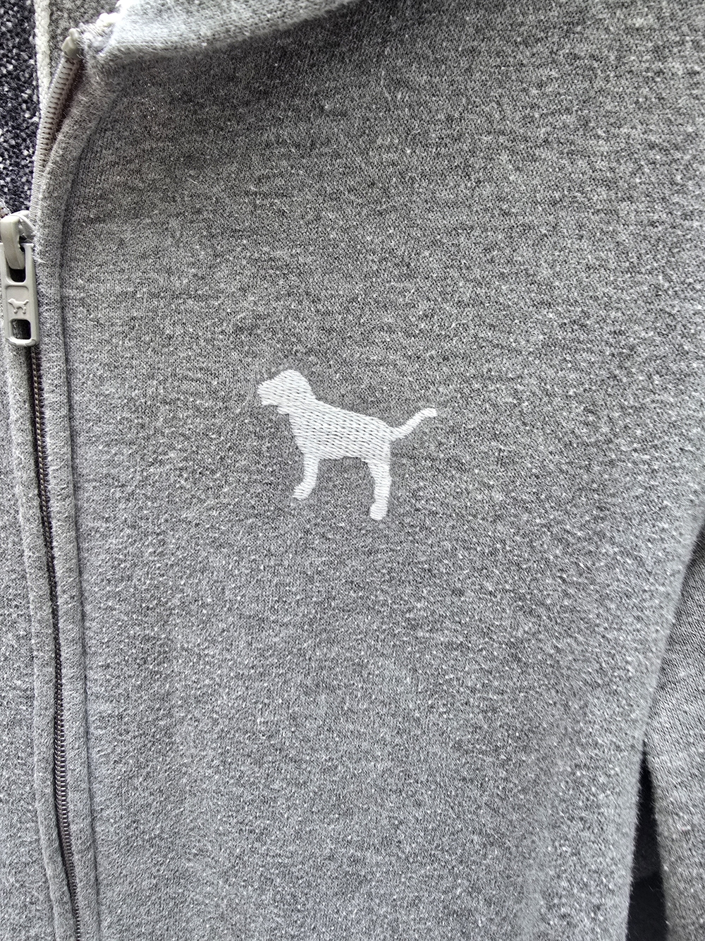 Victoria's Secret PINK Gray Zip-Up Hoodie - Picture 2 of 5